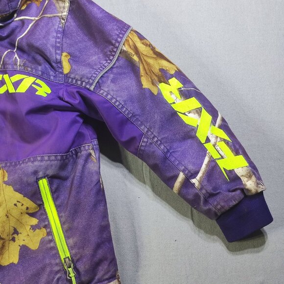 FXR Outdoor Child Squadron Jacket size 6 purple with outdoor design - Picture 11 of 13